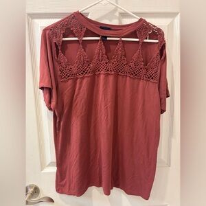 Daytrip Short Sleeve Top in‎ Mauve Color